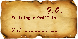 Freisinger Orália névjegykártya